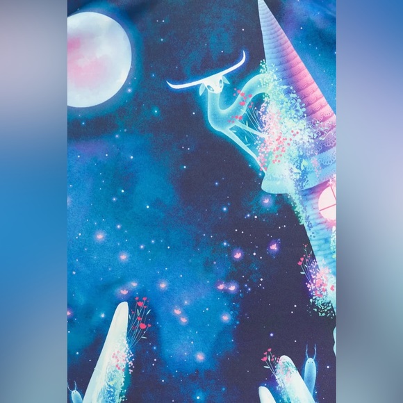 Blackmilk “MAGNOLIA CASTLE POCKET Moonbound Studio SKATER SKIRT” Size Large NWT - Picture 14 of 15